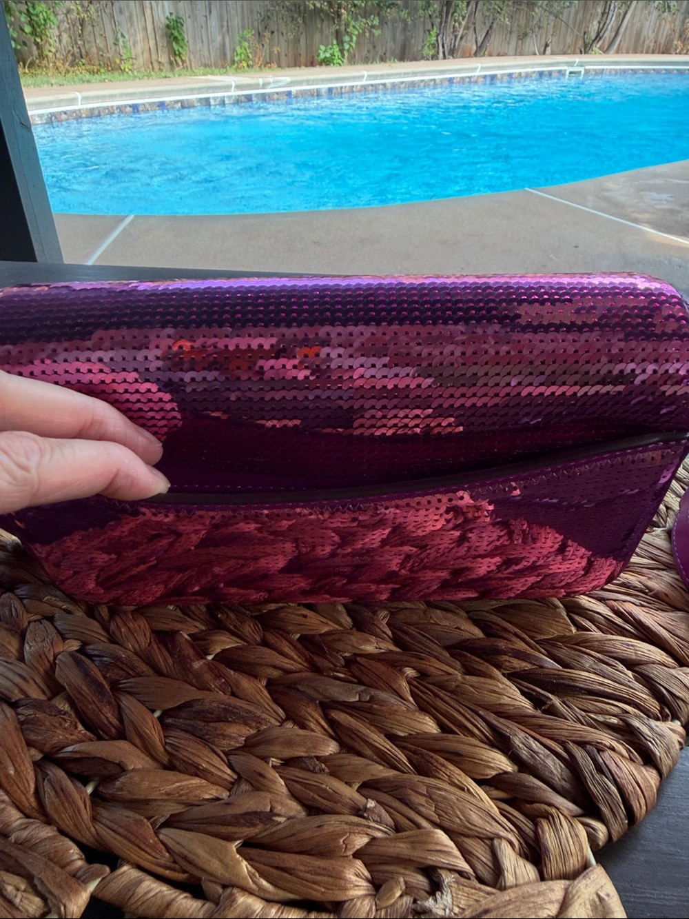 Coach Stuido Bag 20 with Sequins Dark Magenta NWOT - Picture 4 of 12